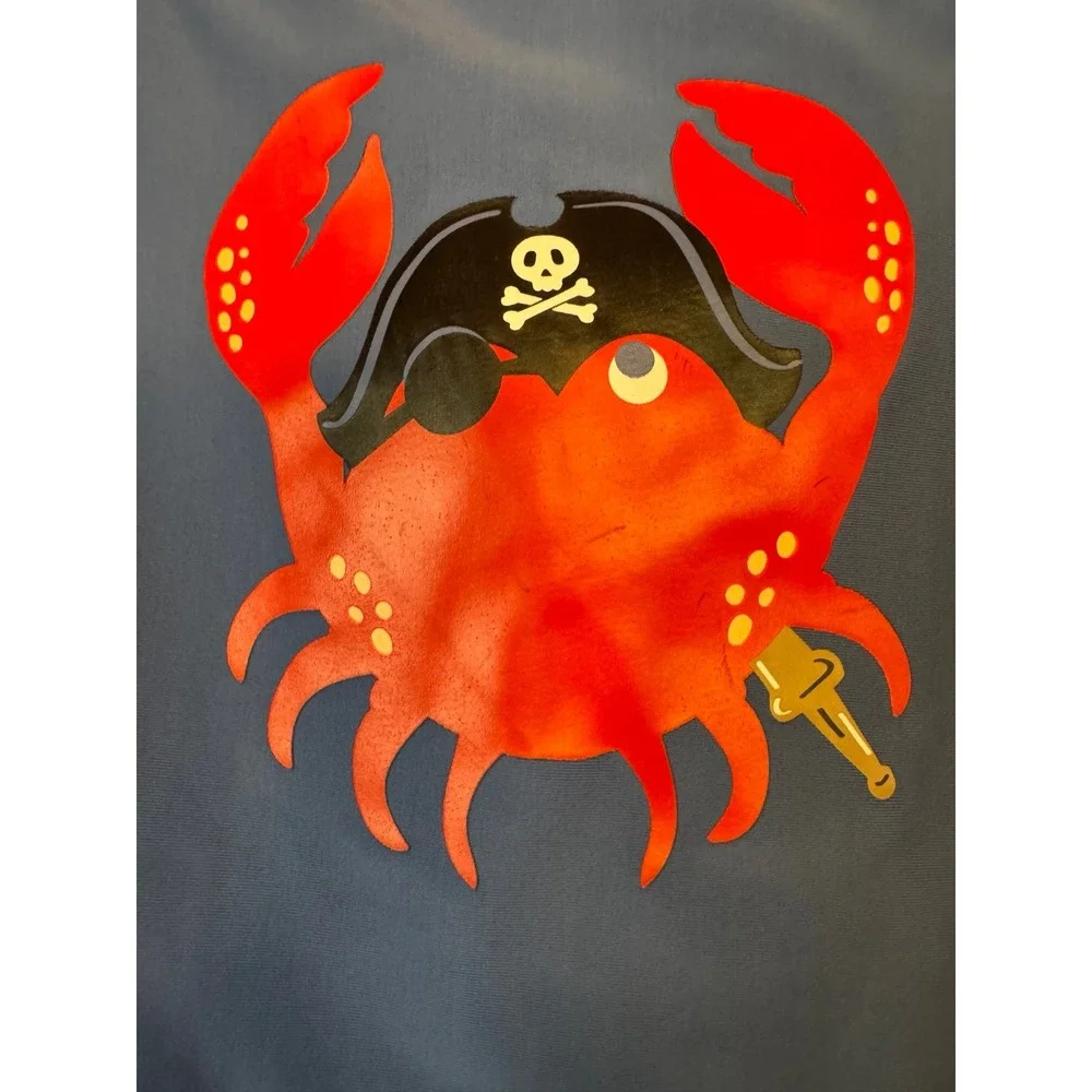 Berkley Jensen Crab Pirate Swim Rash Guard Size 5‎